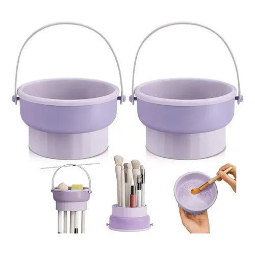 Limpiador Y soporte de brochas 2 en 1